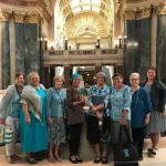 Advocacy Day for ovarian cancer at the state capitol sponsored by the Wisconsin Ovarian Cancer Alliance